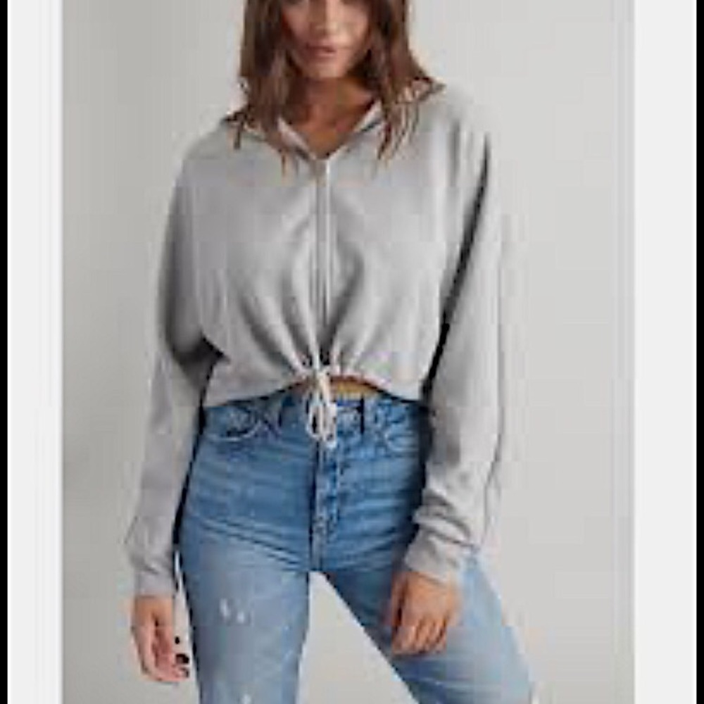 Garage Tie-Waist Zippie Hoodie Cool Gray Mix